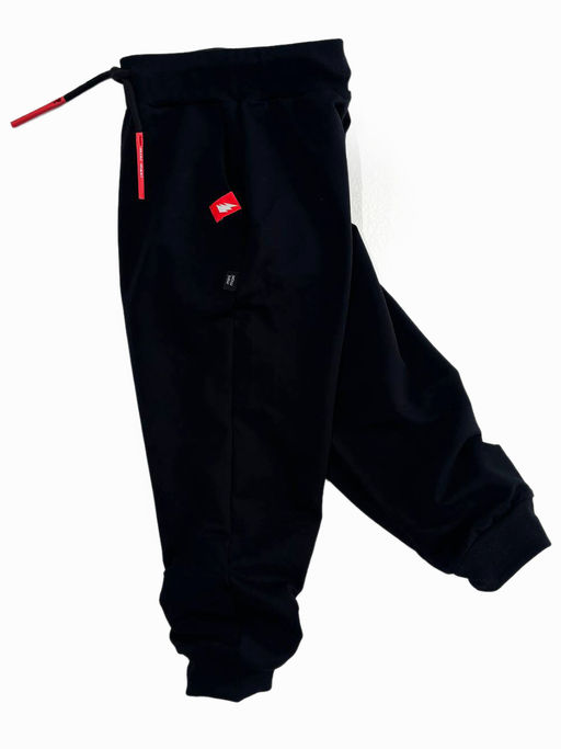 Брюки для мальчика штаны спортивные 22-0509 черный|красный - Mini maxi фото 6