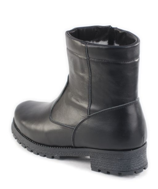 Ботинки женские на литой подошве черные,кожа, молния. - Roshva фото 3