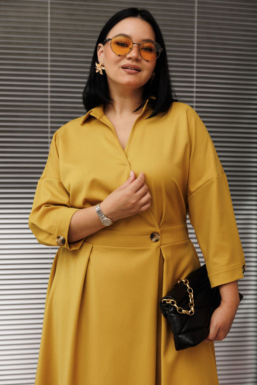 Платье Anastasia 1229.1 горчица