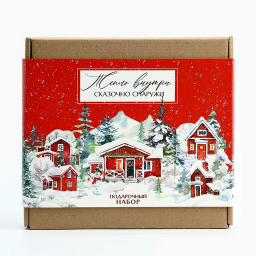 Подарочный набор новогодний Тепло внутри, сказочно снаружи: чайный домик, кружка, 20.5?20.5?10 см - Сима-ленд фото 2