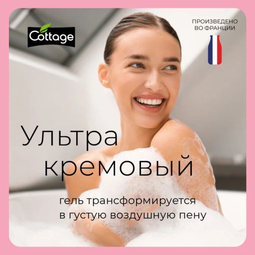 COTTAGE Молочко для душа увлажняющее МАЛИНА СО СЛИВКАМИ, 250 мл  фото 8