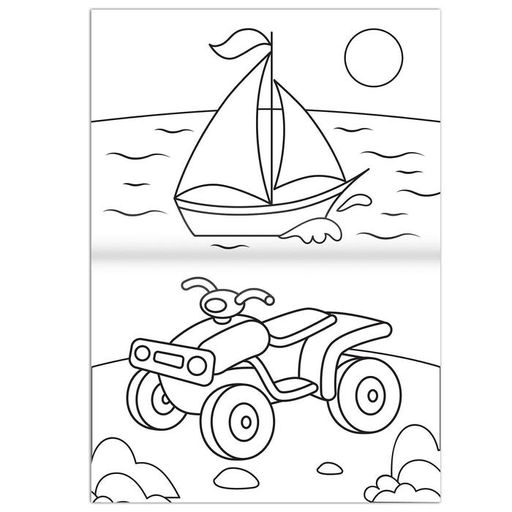 Цена за 4 шт. Раскраска Транспорт, 16 стр., формат А4 - Буква-ленд фото 3