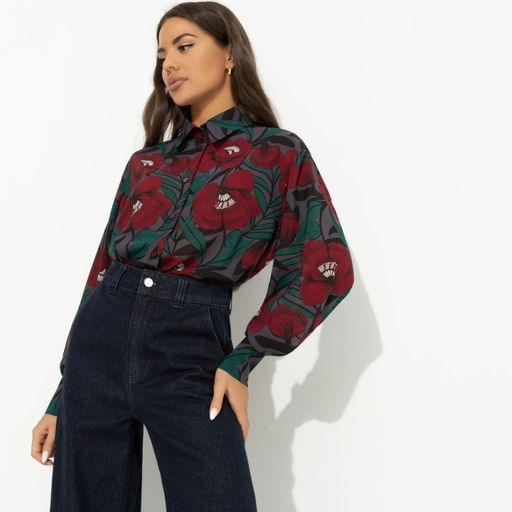Рубашка с цветочным принтом Модная загадка - Charutti фото 2