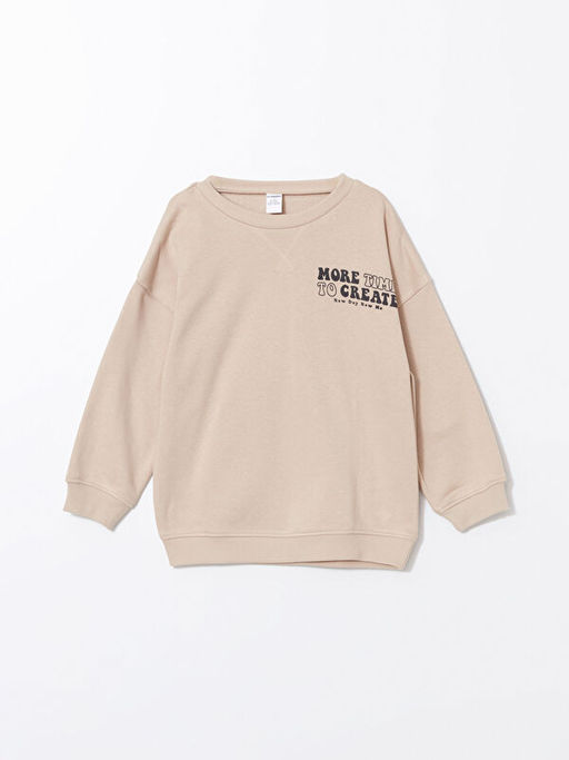 Bisiklet Yaka Kal?n Erkek ?ocuk Sweatshirt