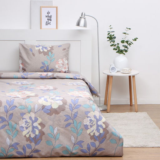 Постельное бельё 1,5сп Экономь и Я Цветочный вечер 143х215см, 145х214см,50х70см-1шт,60г/м2, микрофибра