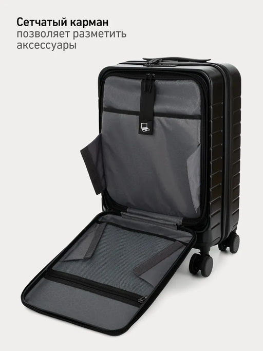 Чемодан для ручной клади JOGEL ESSENTIAL Carry on Spinner, черный фото 24