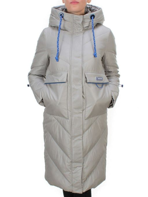 9190 GREY Пальто зимнее женское EVCANBADY (200 гр. холлофайбера) - Fashion фото 2