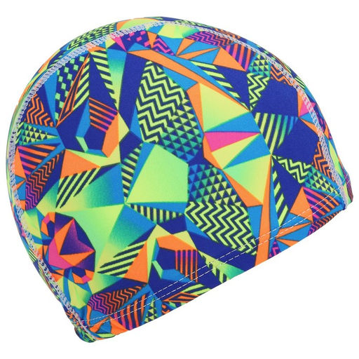 Шапочка для плавания взрослая ONLYTOP, тканевая, обхват 48 см, МИКС
