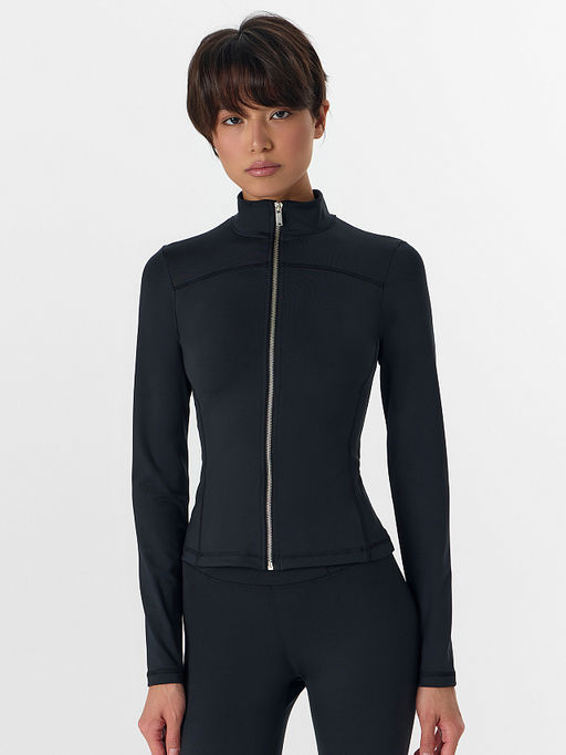 Жакет спортивный женский на молнии черный