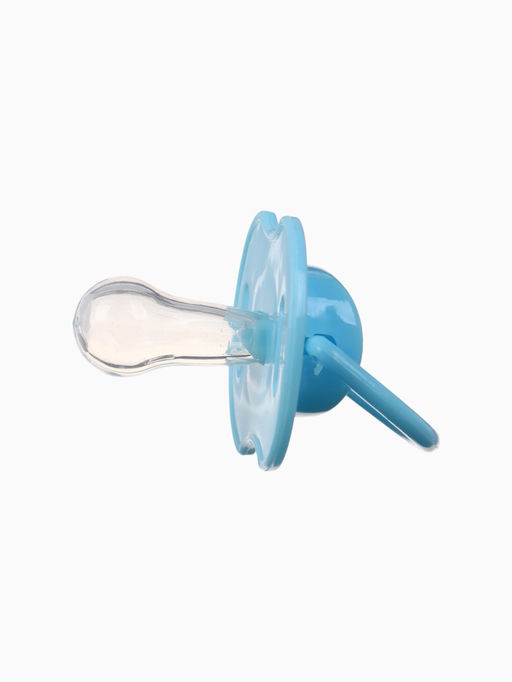 Соска-пустышка классическая, силикон, от 0 мес., с колпачком, голубая