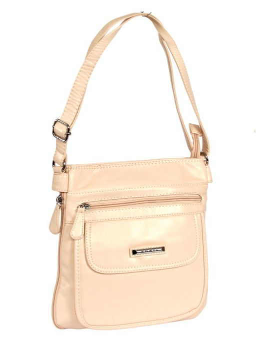 Сумка женская искусственная кожа Guecca-RY 7016, 1отд+карм/пер, плечевой ремень, светло-бежевый SALE 261718 - Adelia фото 6