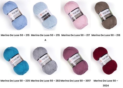 Цена за 5 мотков пряжи Merino de Luxe 50