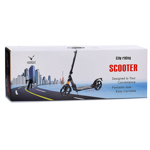 Самокат 2-х кол., колёса PU/200 мм., складной, белый, в коробке