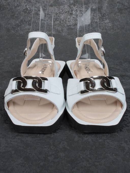 08-PED128-1 WHITE Босоножки женские (натуральная кожа) - No name фото 6