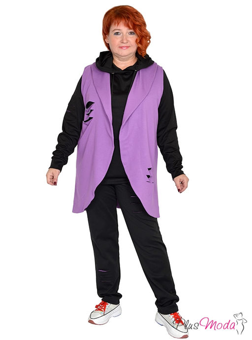 Жакет-дубленка Модель №1384 размеры 44-84 - Plusmoda фото 15