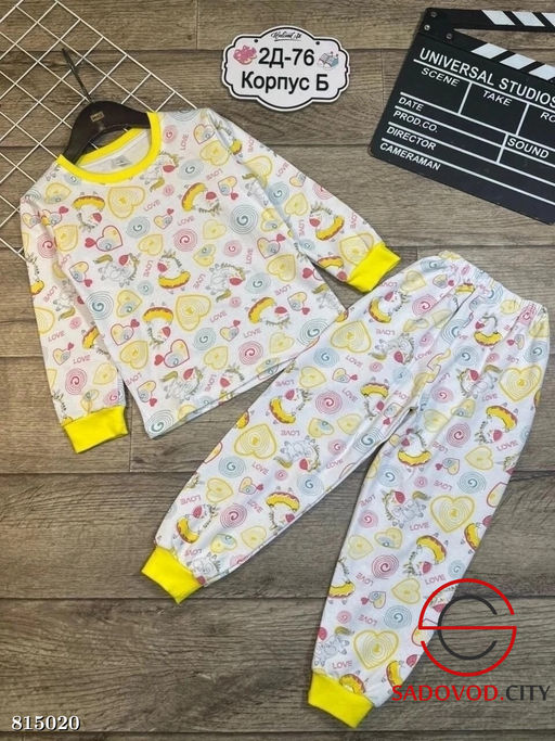 Пижама для девочки с рисунком