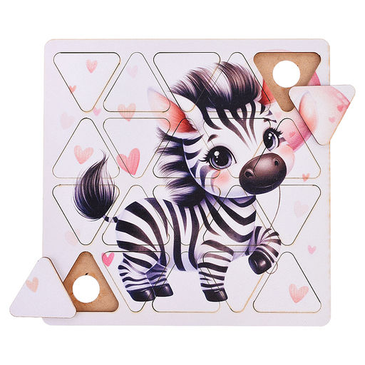 Пазлы малые Зебры 20см х 20см (древесный материал) - Задира фото 2