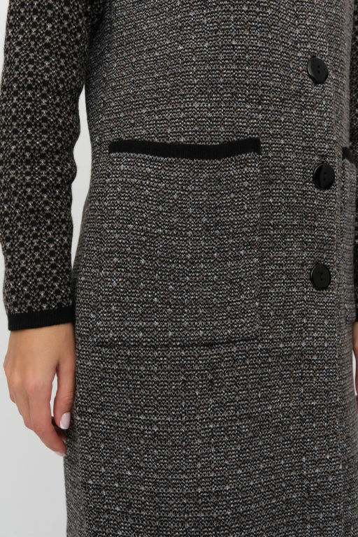 ЗЛАТА Кардиган С 2064/кофейный микс