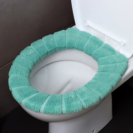 Чехол мягкий накладка на крышку и сиденье унитаза, зелёный