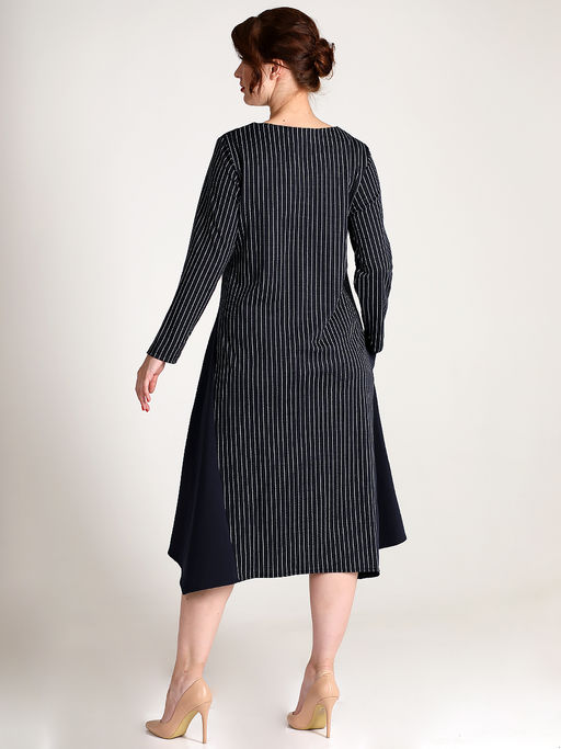 Платье в вертикальную полоску - Almond фото 4