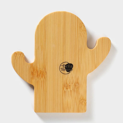 Набор для специй BellaTenero Кактусы, солонка 75 мл, перечница 75 мл, на бамбуковой подставке, фарфор, белый  фото 9