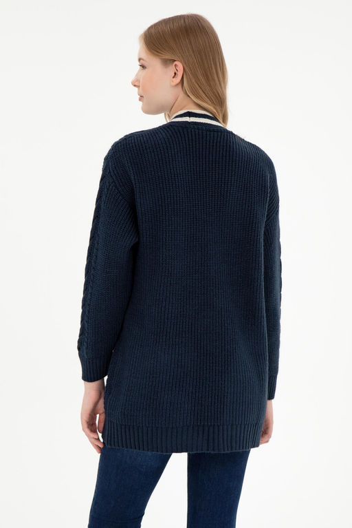 Женский темно-синий трикотажный кардиган Неожиданная скидка в корзине - U.s. polo assn фото 5