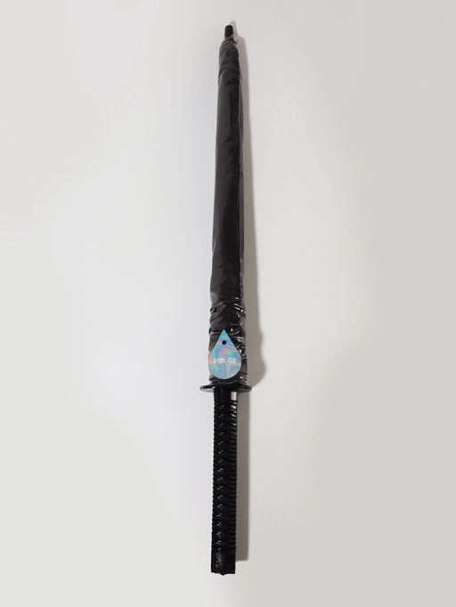 Зонт - трость полуавтоматический «Катана», эпонж, 16 спиц, R=51/60 см, d=102 см, чёрный