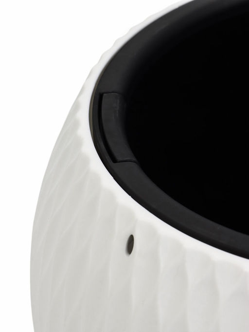 Кашпо для цветов Жемчужина, 4 л, d=29 см, h=19.5 см, пластик, со вставкой, подвесное, белое - Simaland фото 4