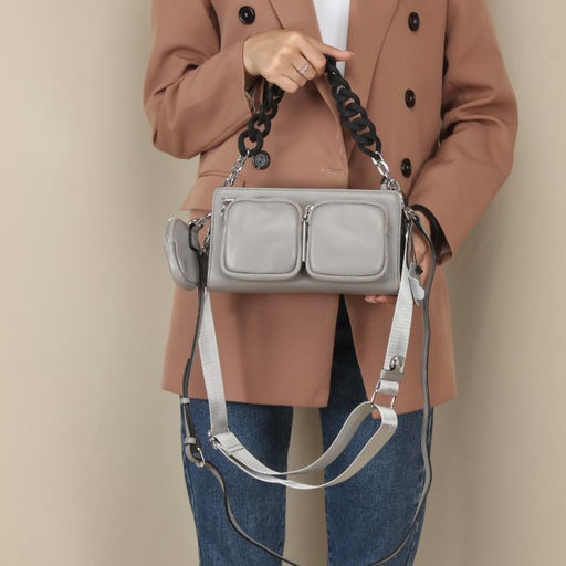 Сумка женская натуральная кожа GU 2033-2573, 1отд, плечевой ремень, св, серый SALE SALE 239452 - Adelia фото 11