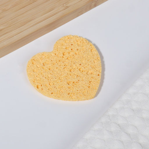 Цена за 2 шт. Спонж для умывания «Сердце», 8.5×7.5 см, МИКС