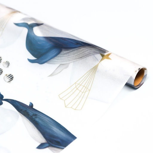 Наклейка пластик интерьерная цветная "Киты и кашалоты" 120х45 см