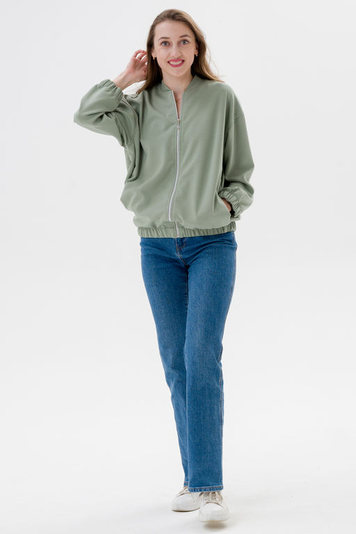 Бомбер из коттон фита полынь макси - Амадэль фото 2