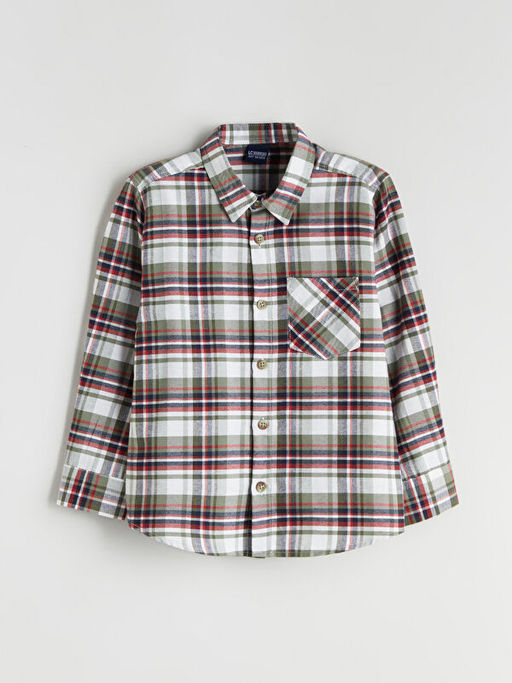 Uzun Kollu Ekose Erkek ?ocuk G?mlek