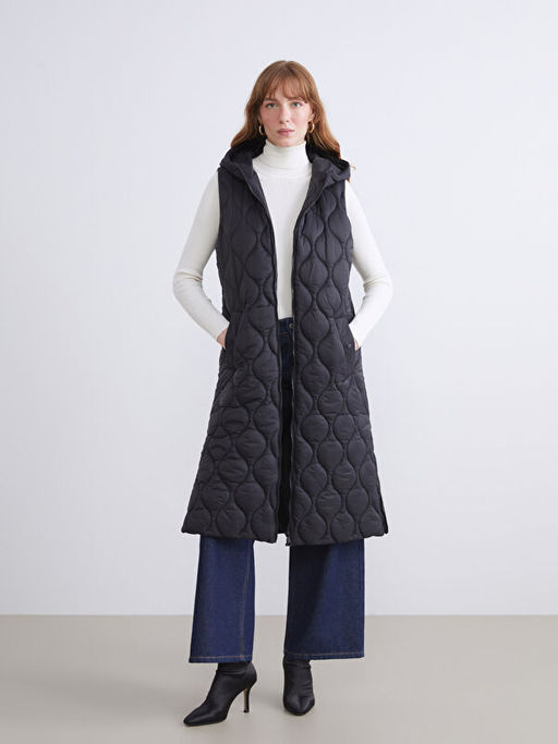 Kap??onlu Kapitone Kad?n ?i?me Yelek