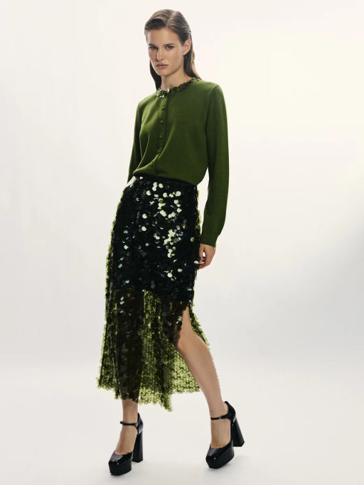 Юбка прямого кроя с пайетками / Zarina