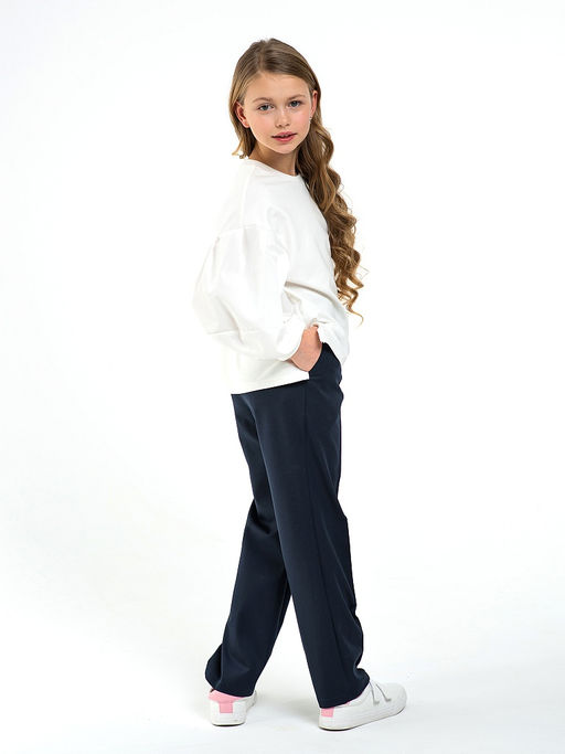 Молочный школьный свитшот Mooriposh, модель 1617  фото 4