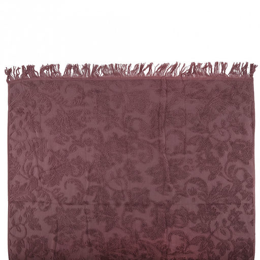 Полотенце махровое "Королевский шик" 90х180см, хлопок 100%, с бахромой, бордовый (Китай)