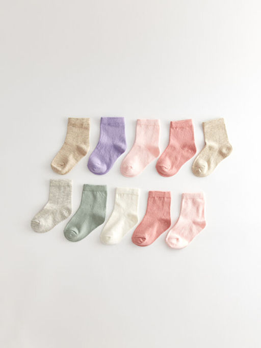 Basic K?z Bebek Soket ?orap 10lu - Waikiki фото 2