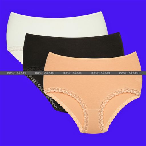 Цена за 5 шт. Трусы женские Турция большие размеры арт. 16301 (110697, 63997) БЕЛЫЕ 7XL (58-60) - For you фото 3