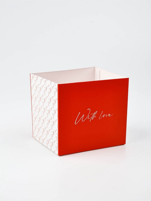 Коробка для цветов с топпером «Сердечко», 10×10×12 см