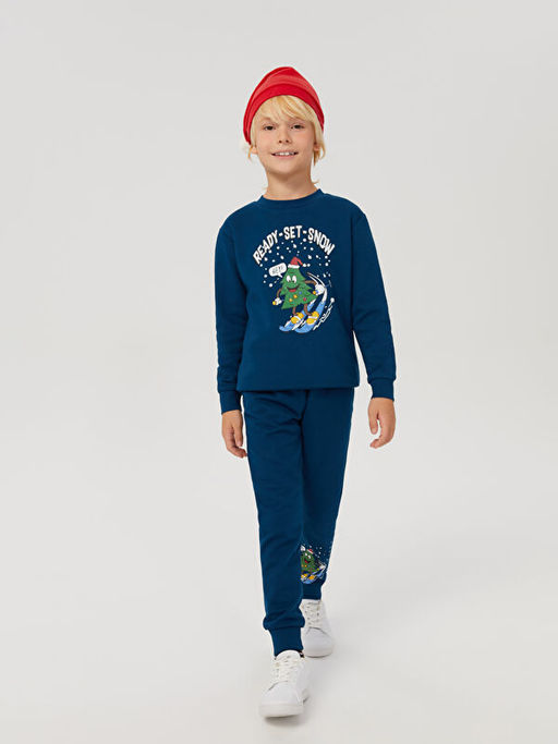 Beli Lastikli Y?lba?? Temal? Erkek ?ocuk Jogger E?ofman Alt? - Waikiki фото 2