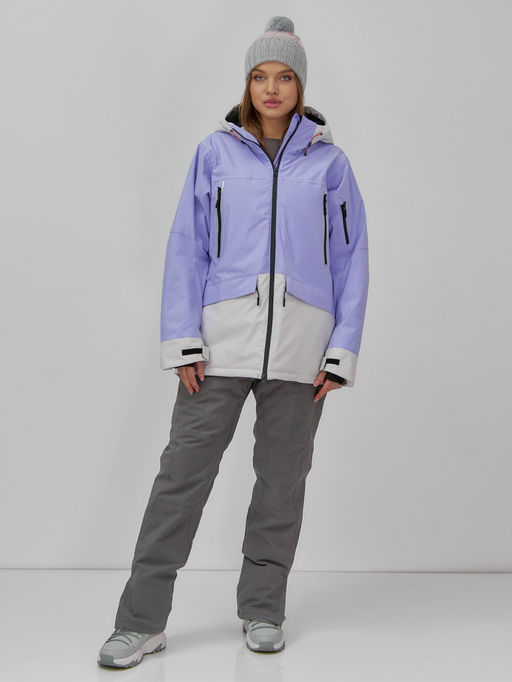 Горнолыжная куртка женская зимняя фиолетового цвета 7077F - Chunmai фото 7