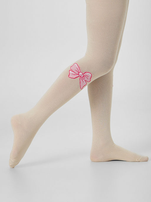 Цена за 3 пары! Колготки детские бежевые с бантиком - Mark formelle фото 5