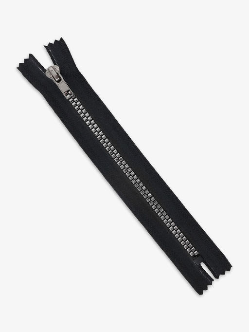 Цена за 10 шт. Молния «Трактор», №5, неразъёмная, декоративное звено «Квадрат», замок автомат, 18 см, чёрная