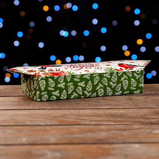 Цена за 5 шт. Подарочная коробка Конфета Снегири, 10 х 20 х 4,3 см - Simaland фото 2