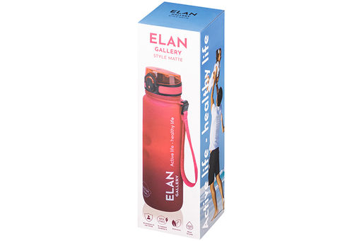 Бутылка для воды 1000 мл 7,8*7,8*28,5 см "Style Matte" с углублениями д/пальцев амарант