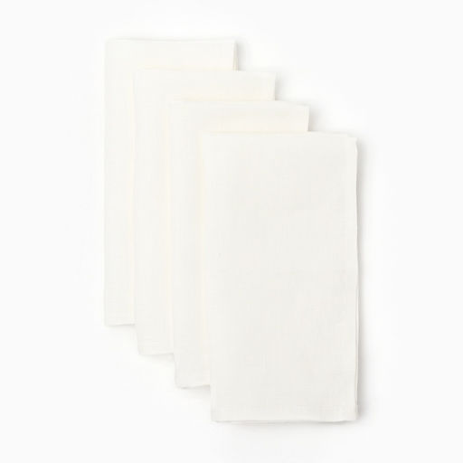 Набор сервировочных салфеток с декоративными кольцами Этель Еco style 46х46 см - 4 шт, 100% лён