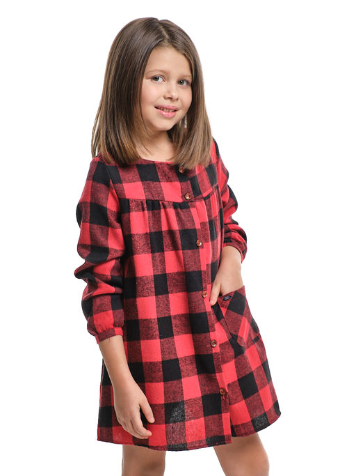 Платье для девочки UD 8069 синяя клетка - Mini maxi фото 9