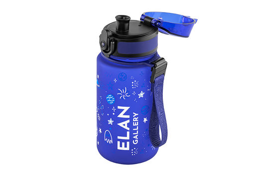 Бутылка для воды 350 мл 6,8*6,8*17 см "Style Matte" космос синий