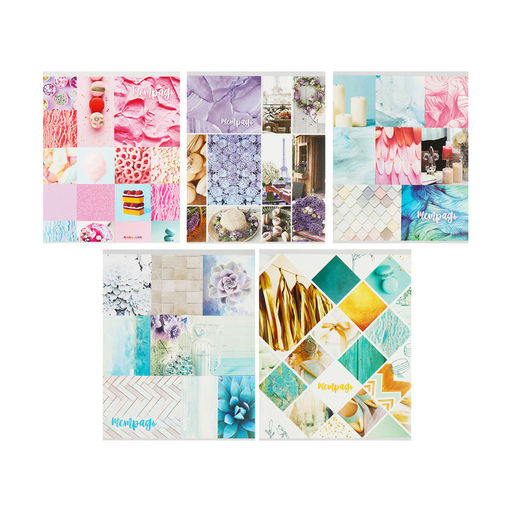 Комплект тетрадей из 5 штук, 36 листов в клетку Calligrata "Коллаж", обложка мелованный картон, блок офсет